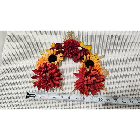 Sunflower headdress Large flower crown Summer flower crown Boho festival crown - Picture 7 of 8